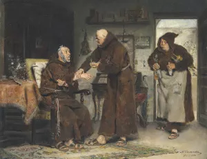 The Sick Monk Oil painting by Antonio Casanova Y Estorach