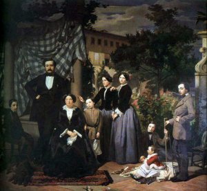 La Famiglia Bianchini by Antonio Ciseri Oil Painting
