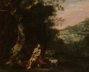 St. John the Baptist in the Wilderness by Antonio De Bellis Oil Painting