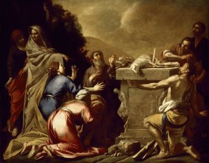 The Sacrifice of Noah by Antonio De Bellis Oil Painting