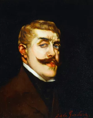 Portrait de Jean Lorrain by Antonio De La Gandara Oil Painting