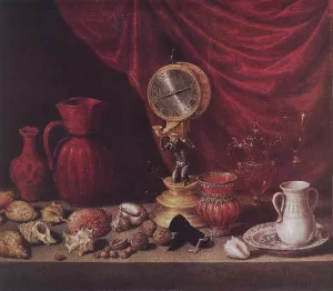 Still-Life with a Pendulum by Antonio De Pereda - Oil Painting Reproduction