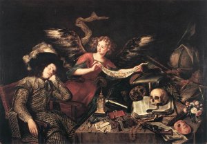 The Knight's Dream by Antonio De Pereda Oil Painting