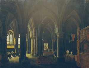 Gotisches GruftgewOlbe by Antonio De Pian Oil Painting