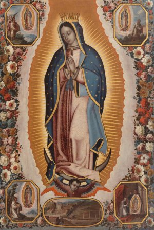 Virgin of Guadalupe by Antonio De Torres Oil Painting