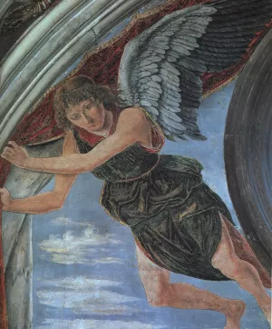 Angel Detail Oil painting by Antonio Del Pollaiuolo