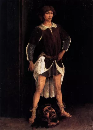 David Victorious painting by Antonio Del Pollaiuolo