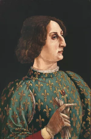 Portrait of Galeazzo Maria Sforza by Antonio Del Pollaiuolo - Oil Painting Reproduction