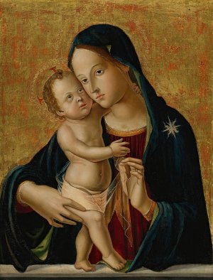 Madonna And Child by Antonio Di Benedetto Aquilio Oil Painting