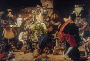 The Drunkards by Antonio Fabres Oil Painting