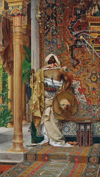 The Guard by Antonio Fabres - Hand-Painted Oil Painting Reproduction
