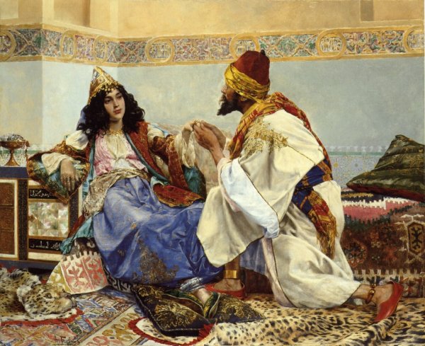 The Gift for the Favorite by Antonio Fabres y Costa - Hand-Painted Oil Painting Reproduction