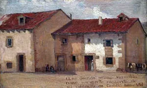 Calle de Pueblo Oil painting by Antonio Fillol Granell