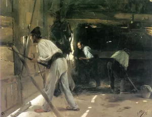 La Defensa de la Barraca by Antonio Fillol Granell Oil Painting