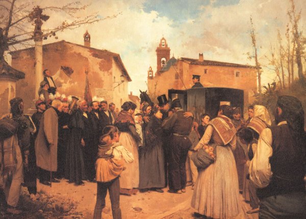 Main Product Photo of La Gloria del Pueblo Painting by Antonio Fillol Granell