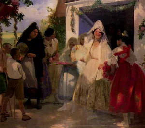 La Novia by Antonio Fillol Granell Oil Painting