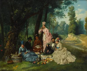 The Picnic by Antonio Garcia Mencia Oil Painting