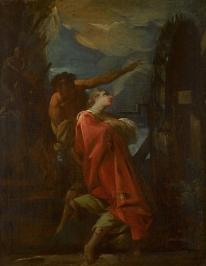 The Martyrdom Of Saint Catherine by Antonio Gonzalez Velazquez Oil Painting