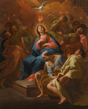 The Pentecost by Antonio Gonzalez Velazquez Oil Painting