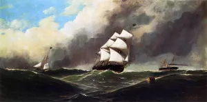 Stormy Seas by Antonio Jacobsen - Oil Painting Reproduction