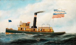The Ocean-Going Tug 'May Mcwilliams' by Antonio Jacobsen Oil Painting