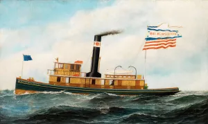 The Ocean-Going Tug 'May Mcwilliams' by Antonio Jacobsen Oil Painting