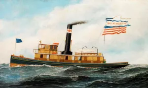 The Ocean-Going Tug 'May McWilliams' by Antonio Jacobsen Oil Painting