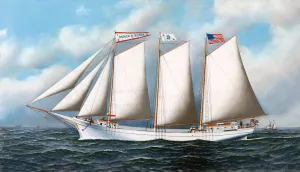 Three Masted Schooner 'Andrew C. Pierce' painting by Antonio Jacobsen