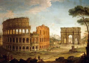 Rome: View of the Colosseum and The Arch of Constantine