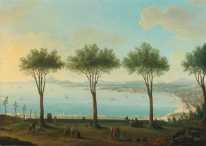 View Of The Bay Of Naples From The South by Antonio Joli Oil Painting