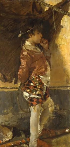 A Circus Boy Oil painting by Antonio Mancini