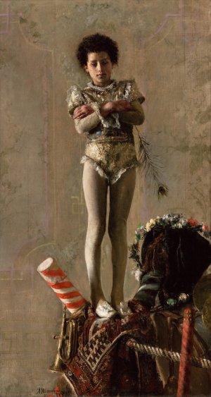 Il Saltimbanco by Antonio Mancini Oil Painting