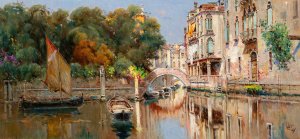 Enchanting Venice by Antonio Maria De Reyna Manescau Oil Painting