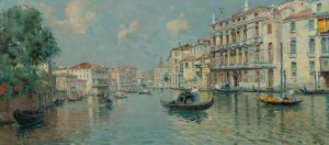 Grand Canal, Venice by Antonio Maria De Reyna Manescau Oil Painting