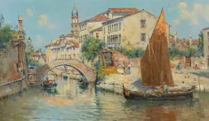 Venice by Antonio Maria De Reyna Manescau Oil Painting