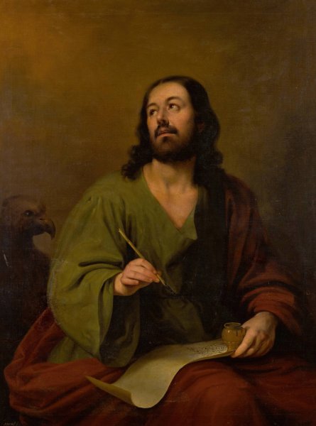 Saint John Evangelist  by Antonio Maria Esquivel - Hand-Painted Oil Painting Reproduction