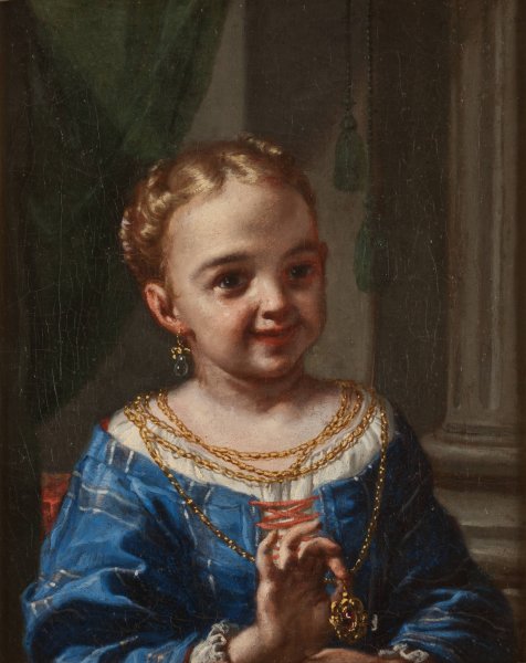 Main Product Photo of Girl with a Piece of Jewelry Painting by Antonio Mercurio Amorosi