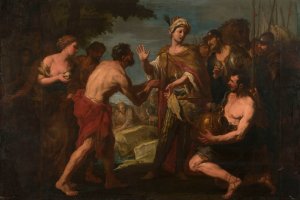 A historical scene by Antonio Molinari Oil Painting