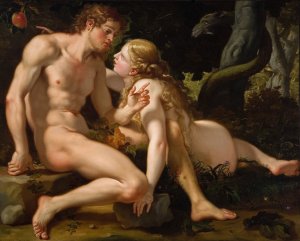 Adam and Eve by Antonio Molinari Oil Painting