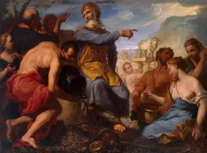 Adoration of the Golden Calf painting by Antonio Molinari