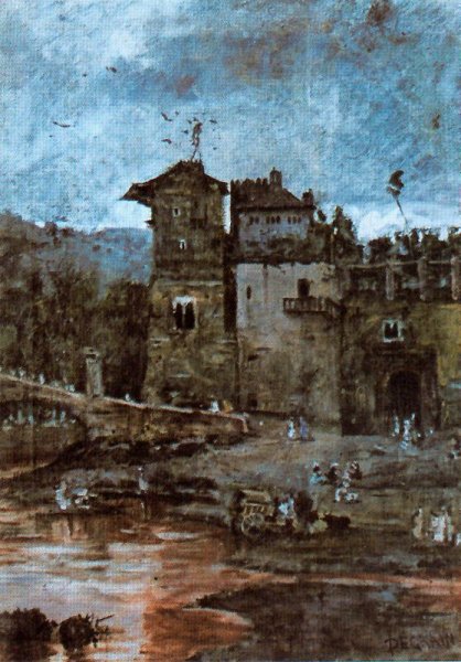 El Alcazaba de Malaga by Antonio Munoz Degrain - Hand-Painted Oil Painting Reproduction