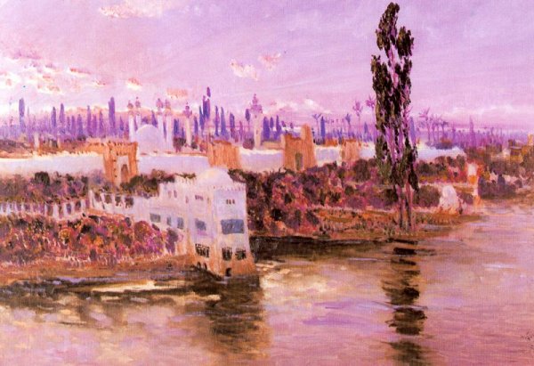 El Bosforo. Constantinopla a Orillas del Bosforo by Antonio Munoz Degrain - Hand-Painted Oil Painting Reproduction