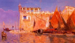 El Canal by Antonio Munoz Degrain - Oil Painting Reproduction