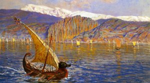 El Libano Oil painting by Antonio Munoz Degrain