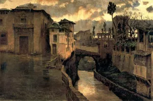 El Pueblo by Antonio Munoz Degrain - Oil Painting Reproduction