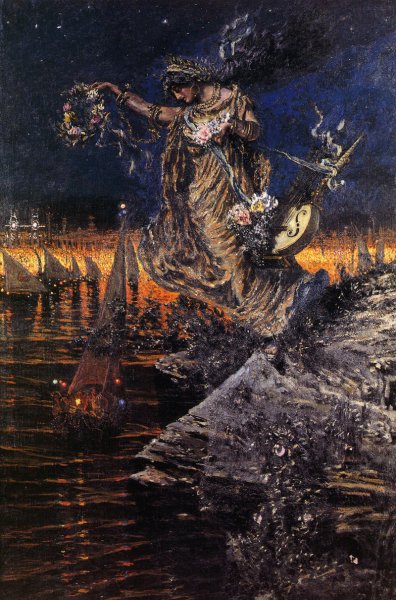 El Safo by Antonio Munoz Degrain - Hand-Painted Oil Painting Reproduction