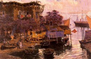 Escena en Cuba Oil painting by Antonio Munoz Degrain