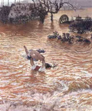 Inundacion painting by Antonio Munoz Degrain