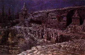 Jerusalen Olivos y Lirios by Antonio Munoz Degrain - Oil Painting Reproduction