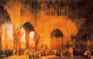 Juramento de Minaya Alvar Fanez Oil painting by Antonio Munoz Degrain